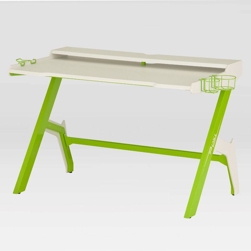Ergonomic Computer Gaming Desk Green - Techni Sport