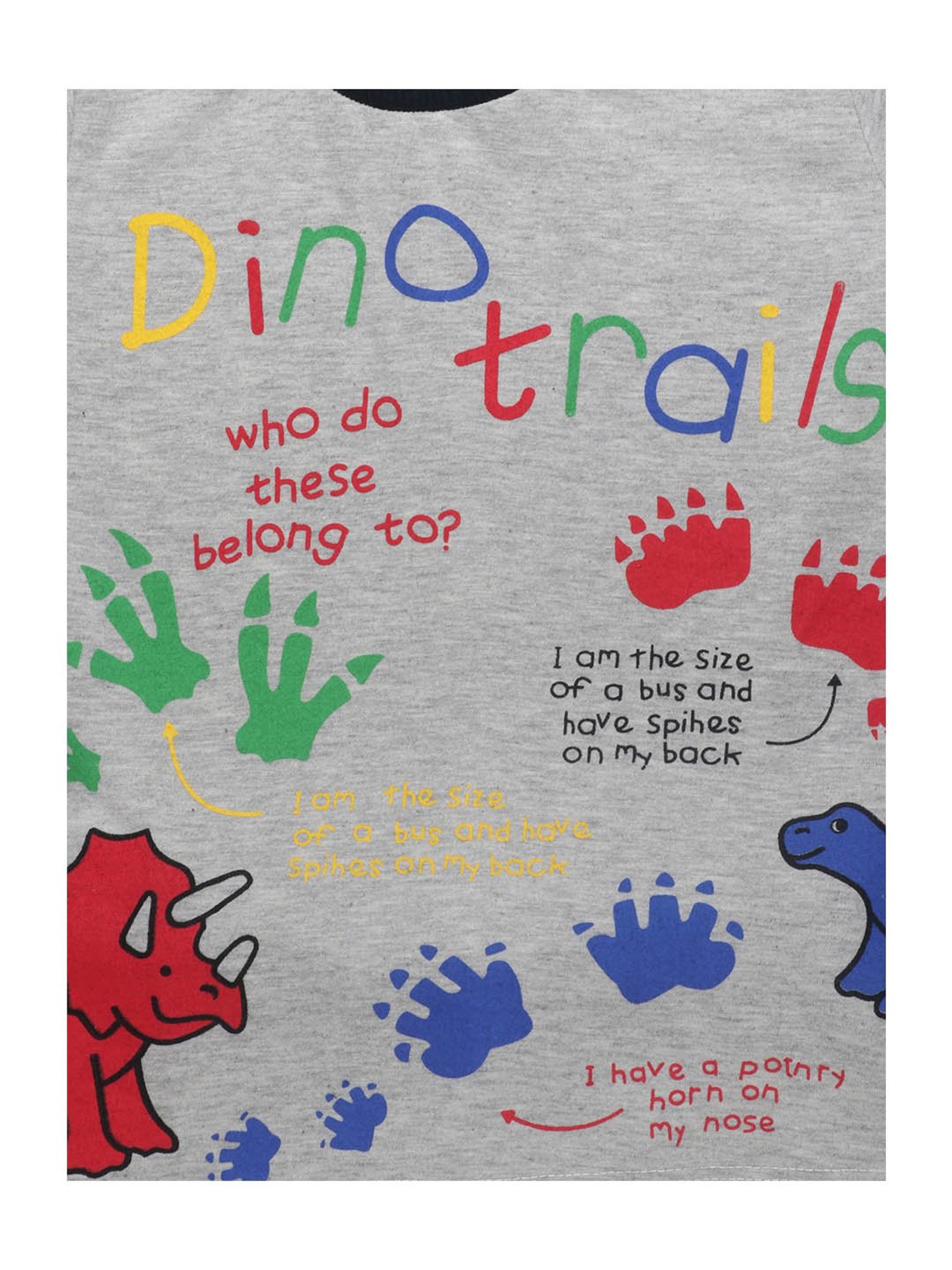 Lazy Shark Kids Grey & Navy Printed  T-Shirt with  Shorts