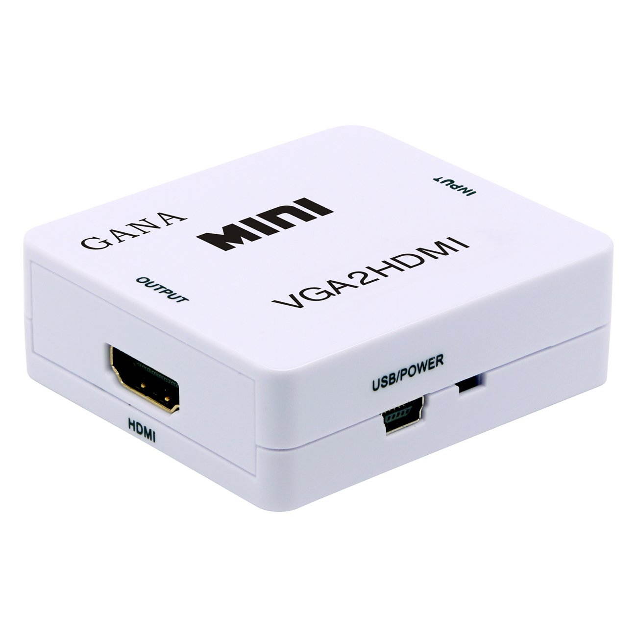 Wanmingtek VGA to HDMI Mini VGA to HDMI Converter with 1080P Audio Adapter Connector for Notebook PC for HDTV for PC Laptop Display Computer Mac Projector (White)