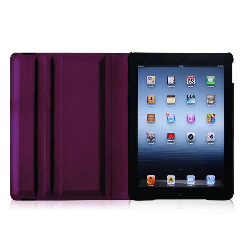 Fullbell Apple iPad 2/3/4 Case - 360 Degree Rotating Stand Smart Case Cover for iPad with Retina Display (iPad 4th Generation), the new iPad 3 & iPad 2 (Automatic Wake/Sleep Feature) - Black