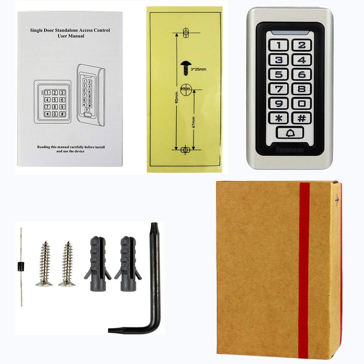 Retekess T-AC03 Access Control Keypad RFID Keypad Door Access Control Stand-Alone Keypad 2000 Users Wiegand 26-bit Support Proximity RFID Card