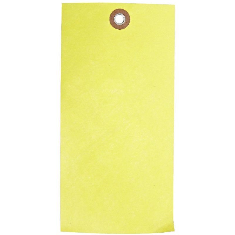 The Packaging Wholesalers Tyvek Shipping Tags 6 1/4" x 3 1/8" Yellow 100/Case G14081B