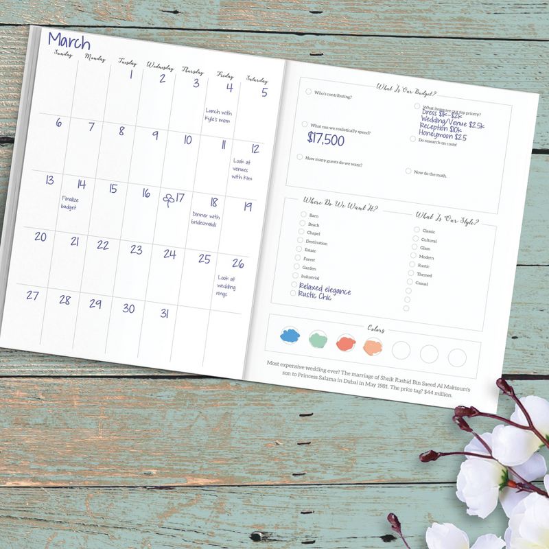 Undated Wedding Planner 7.5"x 10.25" Pastel Blue - TF Publishing
