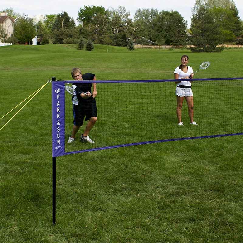 Park & Sun Sports Complete Outdoor Badminton Set with Carry Case, Blue