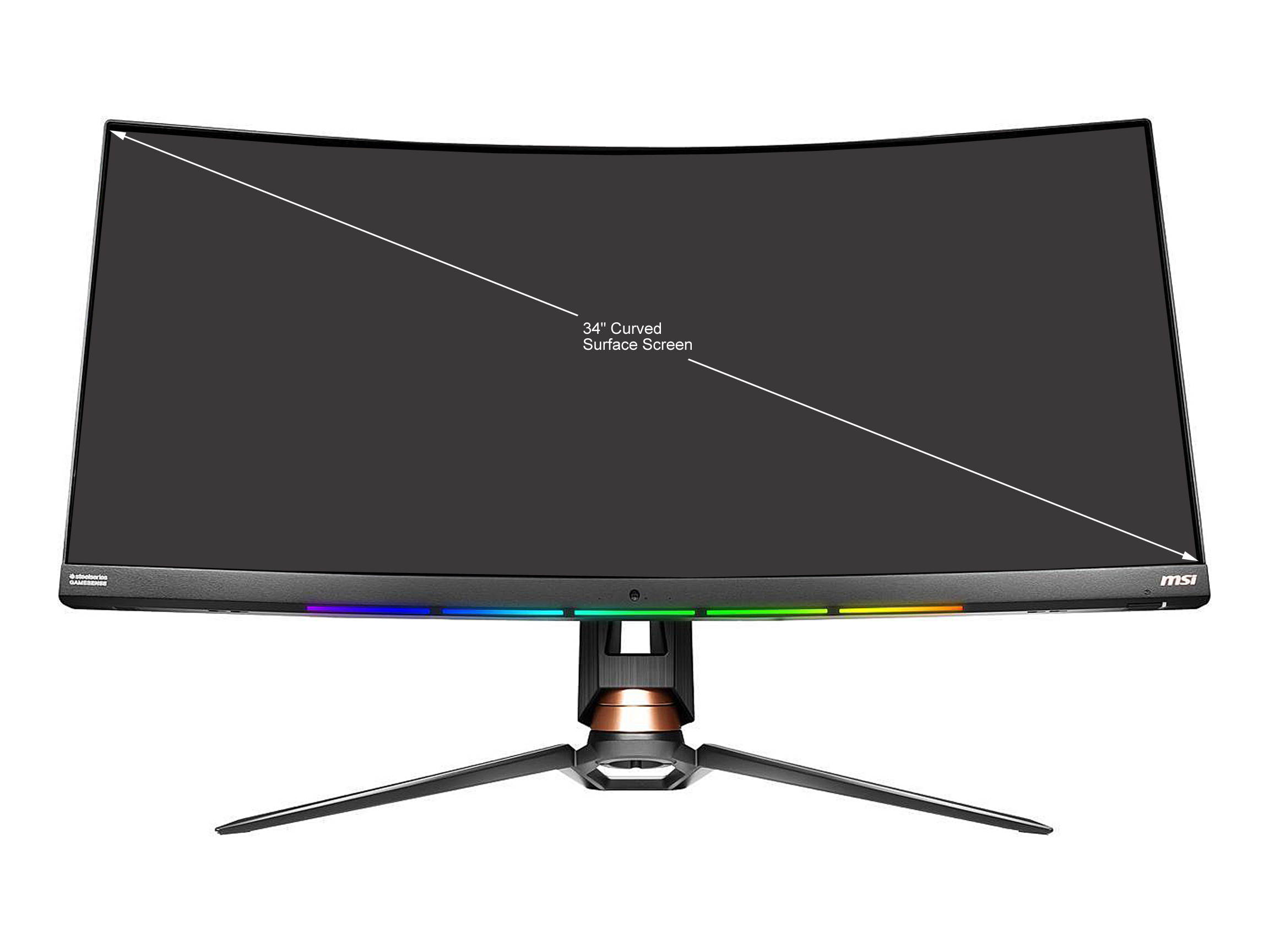 MSI Optix MPG341CQR 34" UWQHD 3440 x 1440 (2K) 144 Hz HDMI, DisplayPort, USB AMD FreeSync (Adaptive Sync) Curved Gaming Monitor