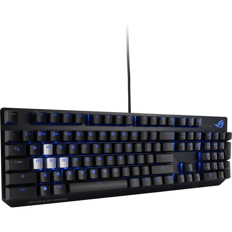 Asus ROG Strix Scope Keyboard - Cable Connectivity - USB Interface - English (US) - Windows - Mechanical Keyswitch