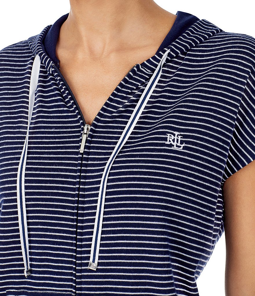 iRelax Printed Recycled-Knit Short Sleeve V-Neck Caftan