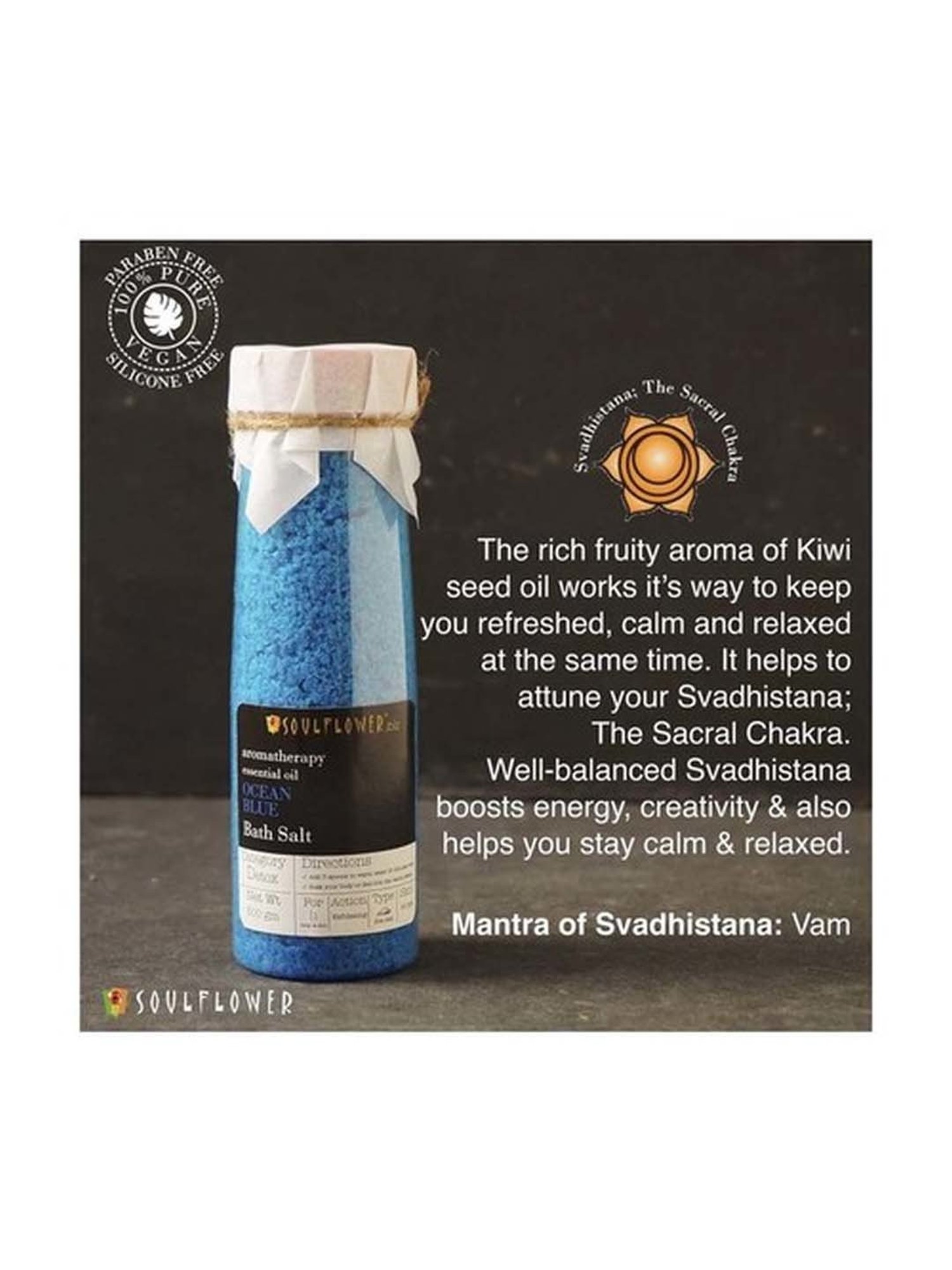 Soulflower Ocean Blue Bath Salt - 500 gm
