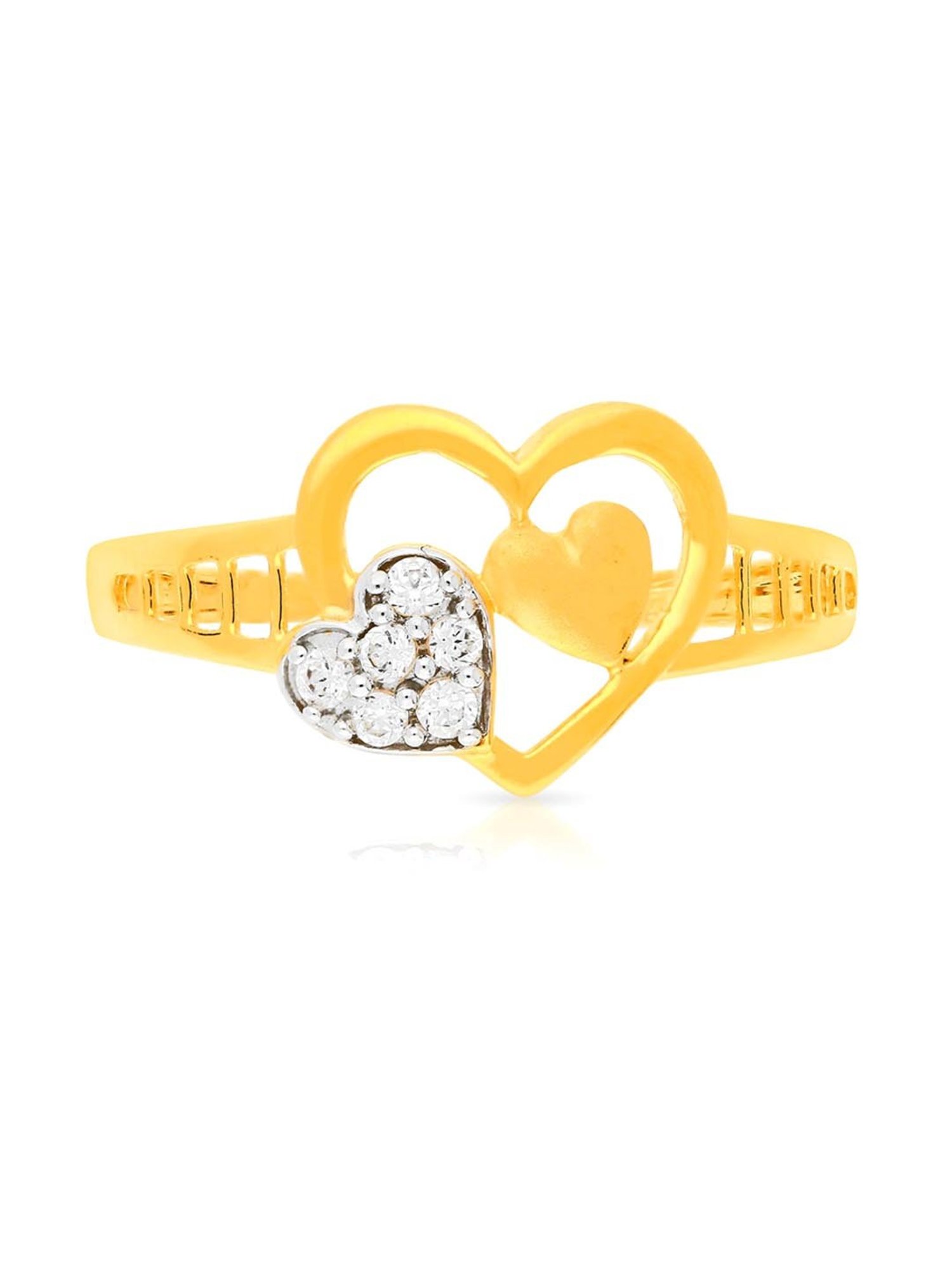 Malabar Gold and Diamonds 18k Gold Heart Ring for Women