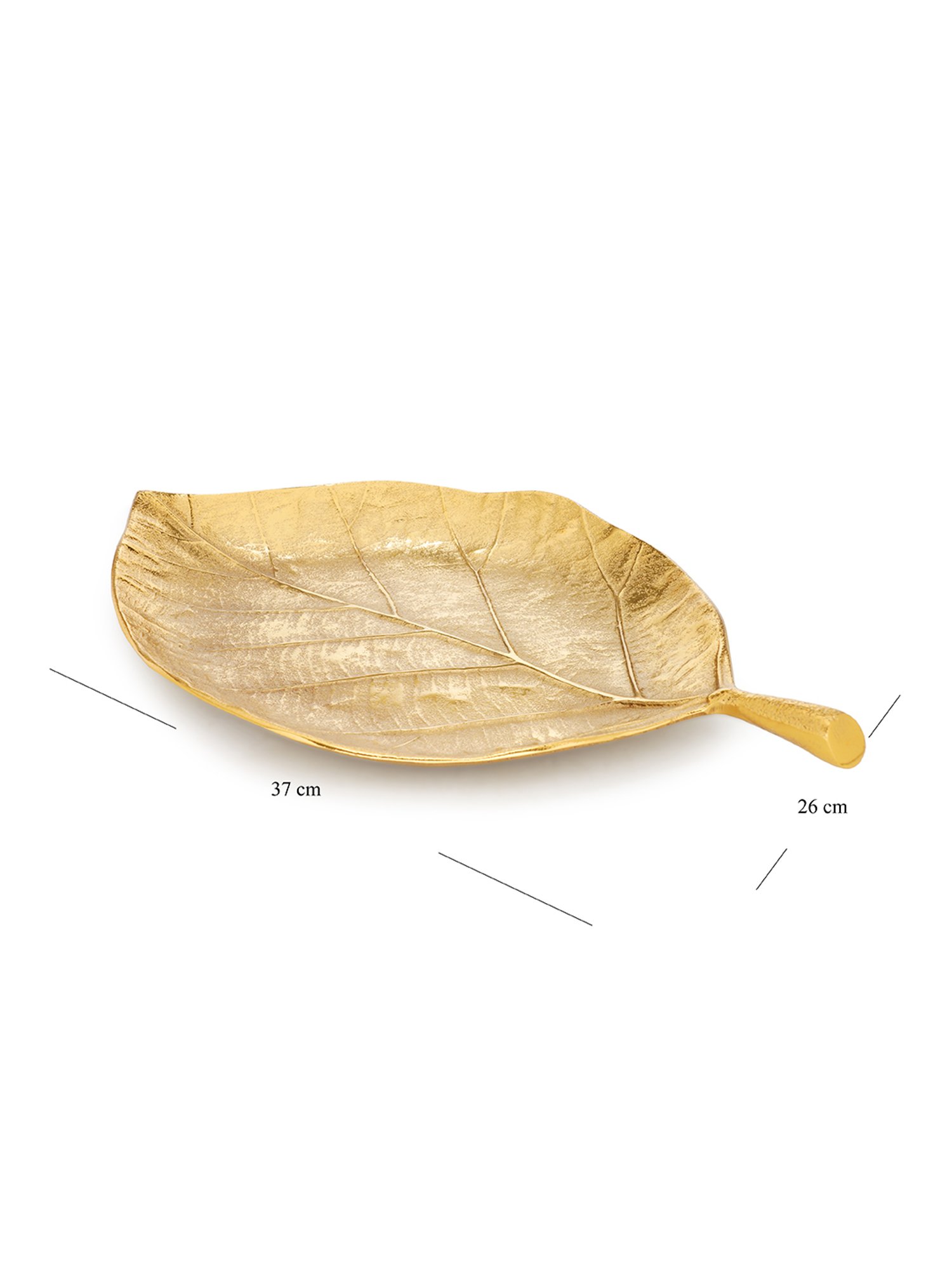 Pure Home and Living Gold Aluminium Textured Decorative Platters