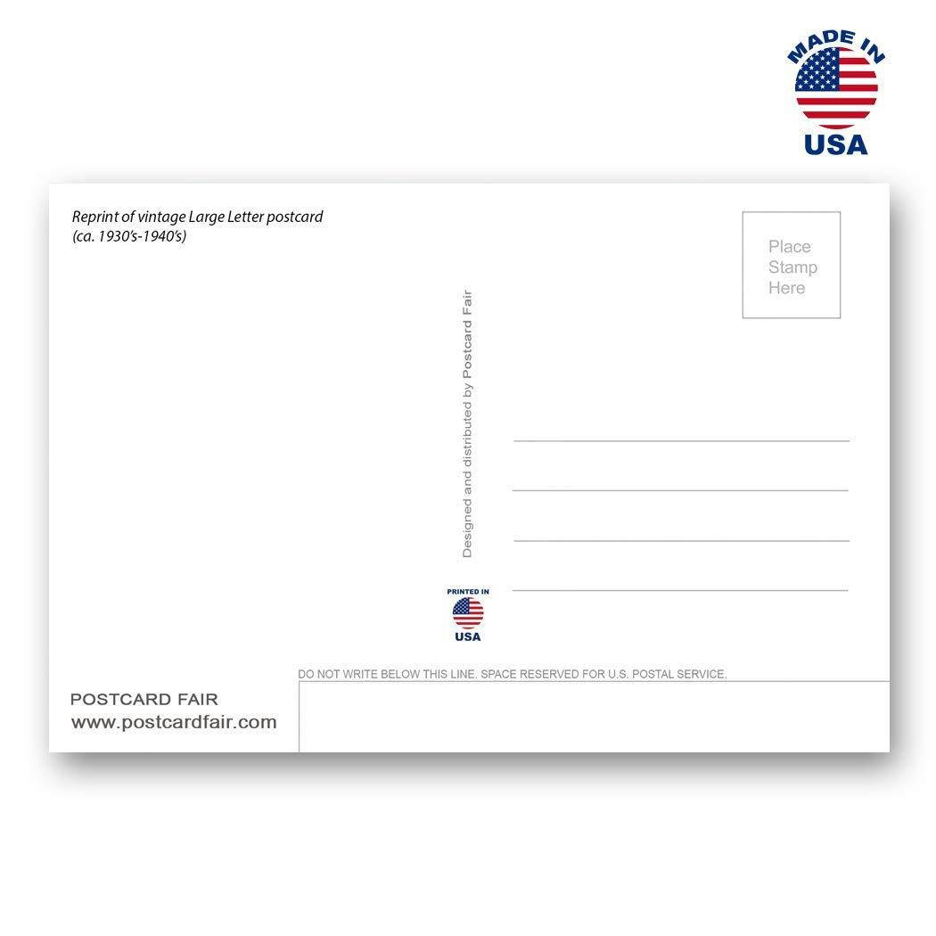 GREETINGS FROM PHILADELPHIA, PA vintage reprint postcard set of 20 identical postcards. Large letter Phila, Pennsylvania state name post card pack (ca. 1930's-1940's). Made in USA.