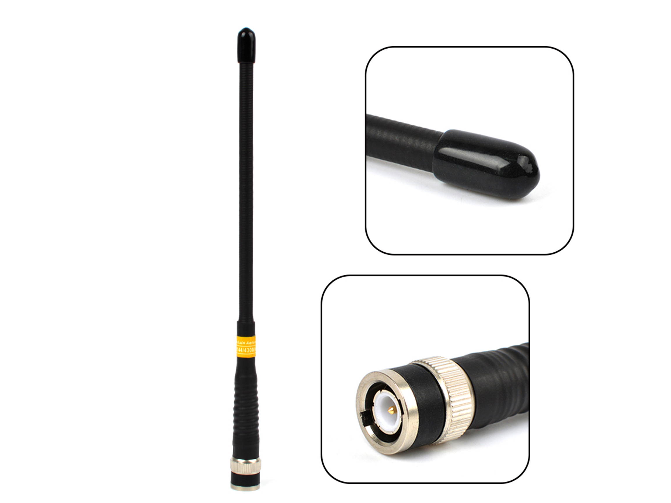 BNC Male Dual Band Soft Antenna 144/430 MHz for Kenwood Motorola Icom IC-V8 IC-V80 IC-V82 Handheld Radio