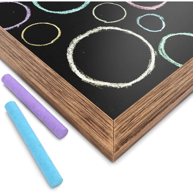 22" x 32" Cates Barn Door Wood Framed Chalkboard Rustic Brown - Kate and Laurel