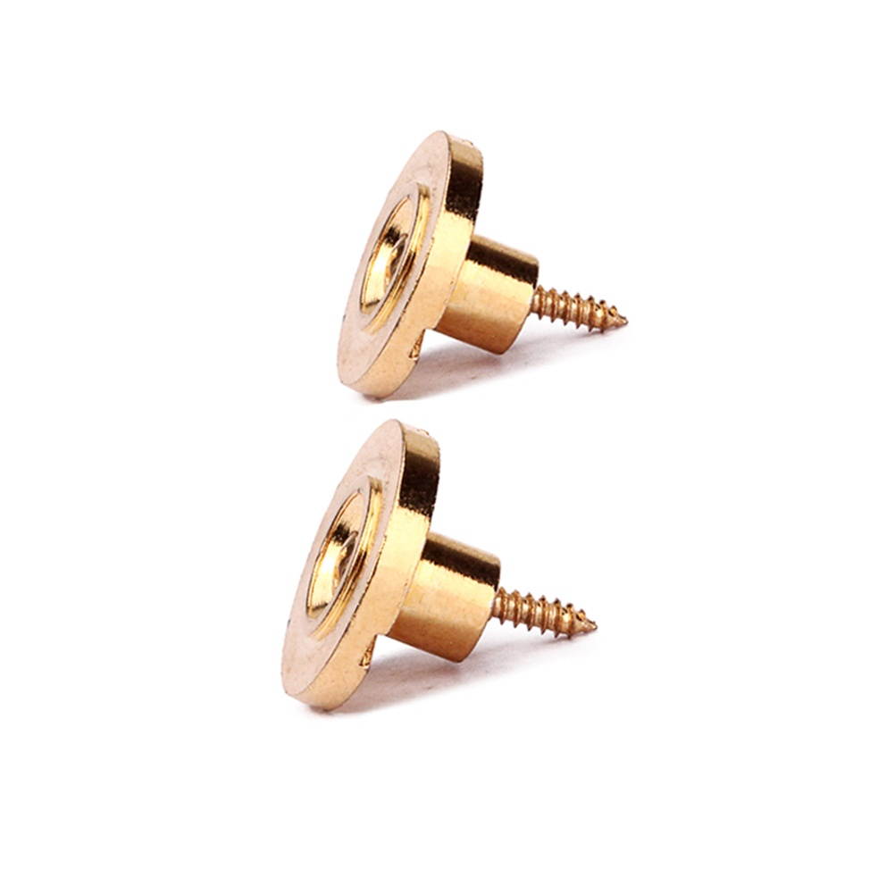 2pcs Guitar Steel Roller String Trees String Retainer String Guide with Screws for Electric Guitar Parts Replacement (Golden)