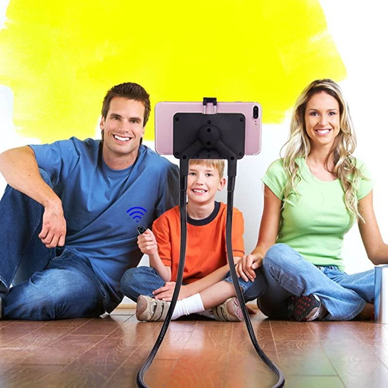 Cell Phone Holder Universal Mobile Phone Stand Lazy Bracket DIY Flexible Mount Stand with Multiple Function Black