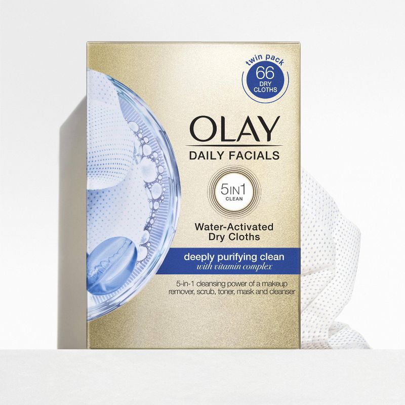 Olay Daily Facials Water-Activated Dry Cloths - 66ct