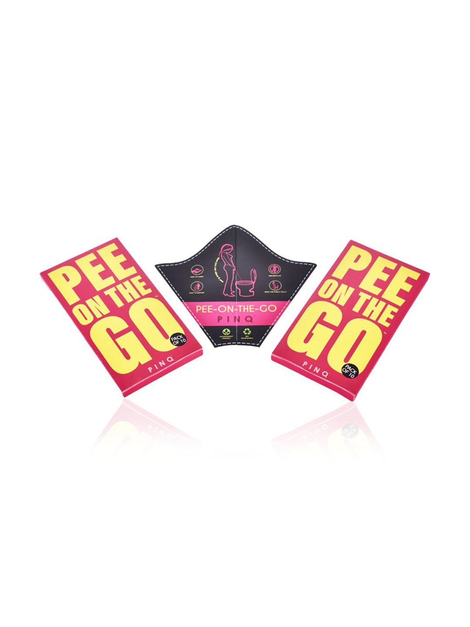 PINQ Pee-on-the-Go-Biodegradable Urination Funnels for Public Toilets,Travel -Combo of 2 (20pcs)