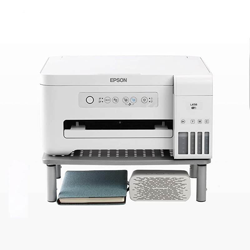 Monitor Stand Riser for Computer, Laptop, Printer, Notebook and All Flat Screen Display with Vented Metal Platform and 3 Height Adjustable Underneath Storage (STT003S-2) by , Silver, 2 Pack