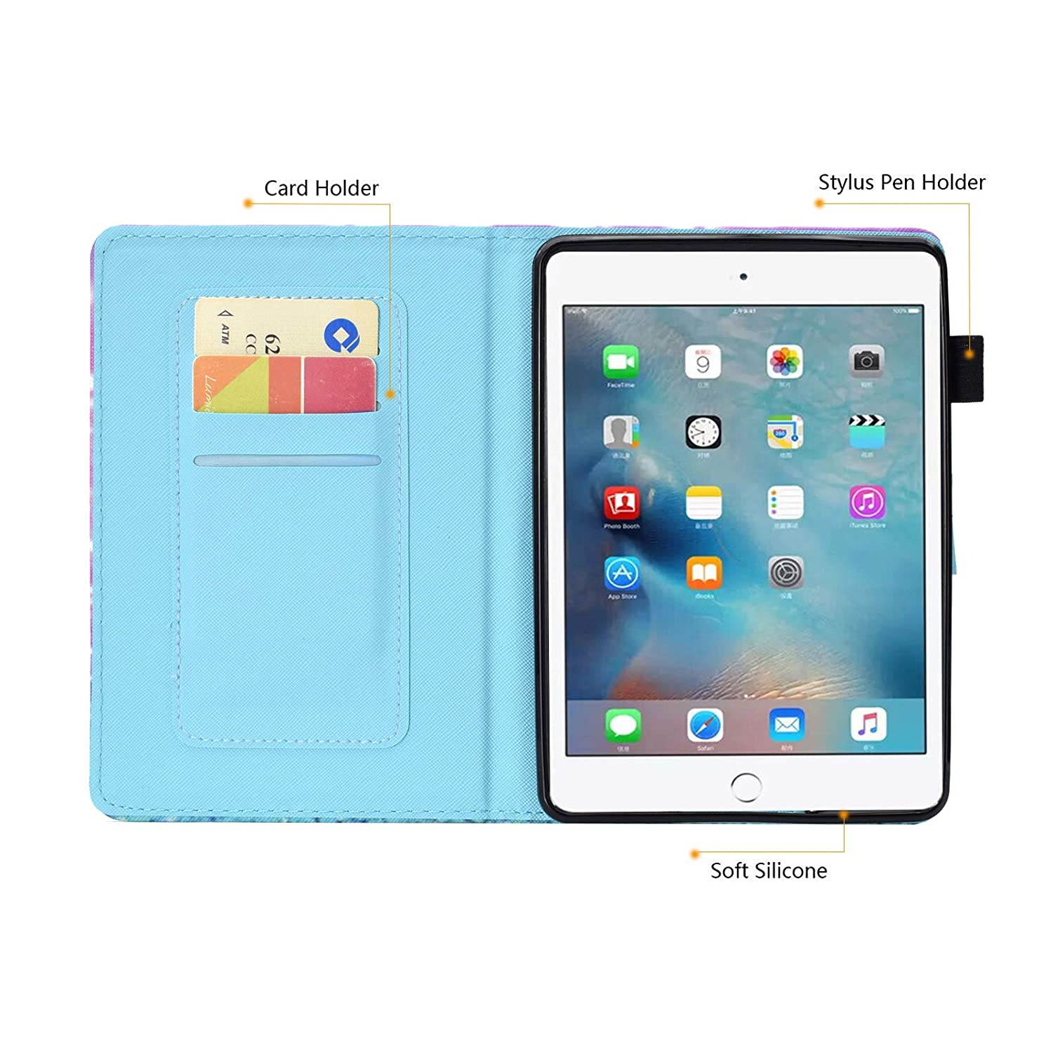 Dteck Case for Amazon Kindle Paperwhite (6 Inch, Includes 10th Generation, 2019 2018 2017 2016 2015 2014 2013 2012) - Cute Cartoon Slim Lightweight Leather Wallet Smart Flip Folio Cover (Lovely Owl)