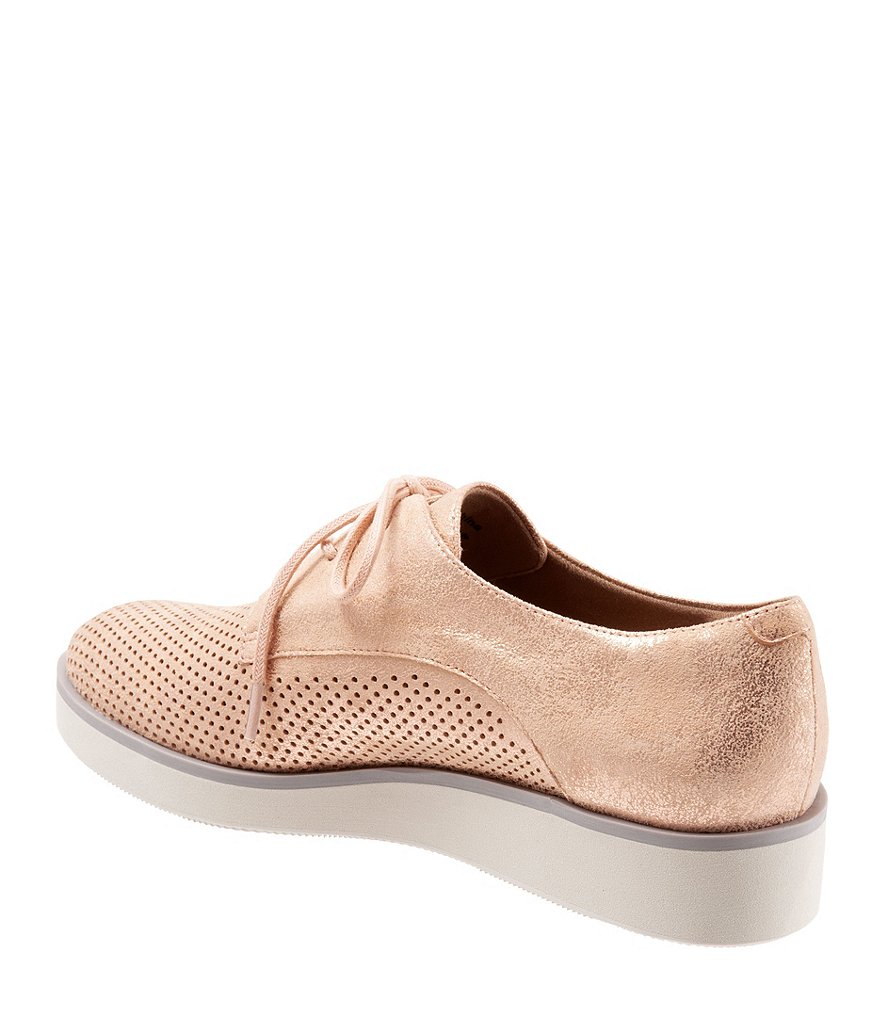 SoftWalk Willis Perforated Suede Platform Oxfords