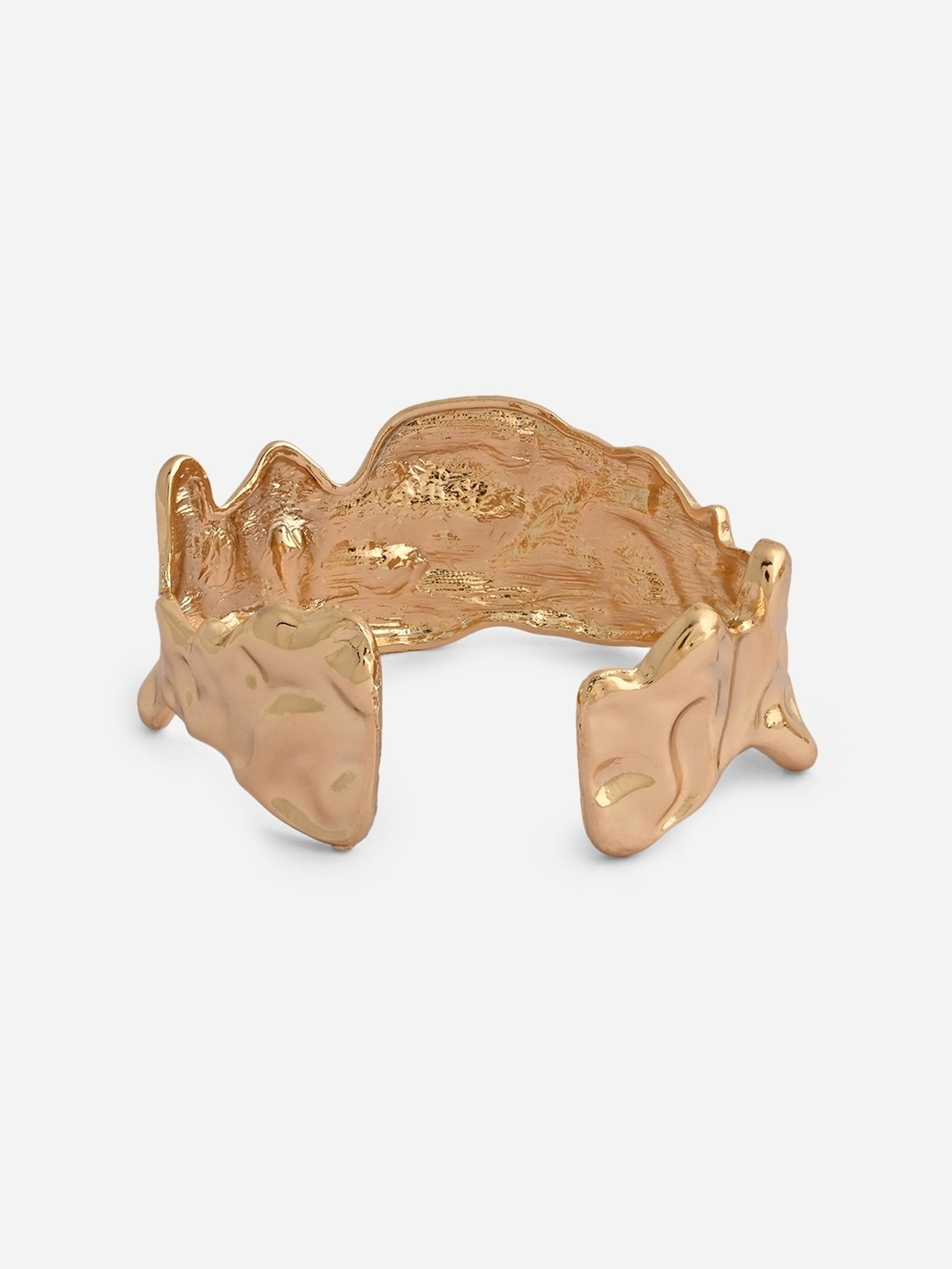 ToniQ Gold Molten Partywear Bangle-style Bracelet for Women