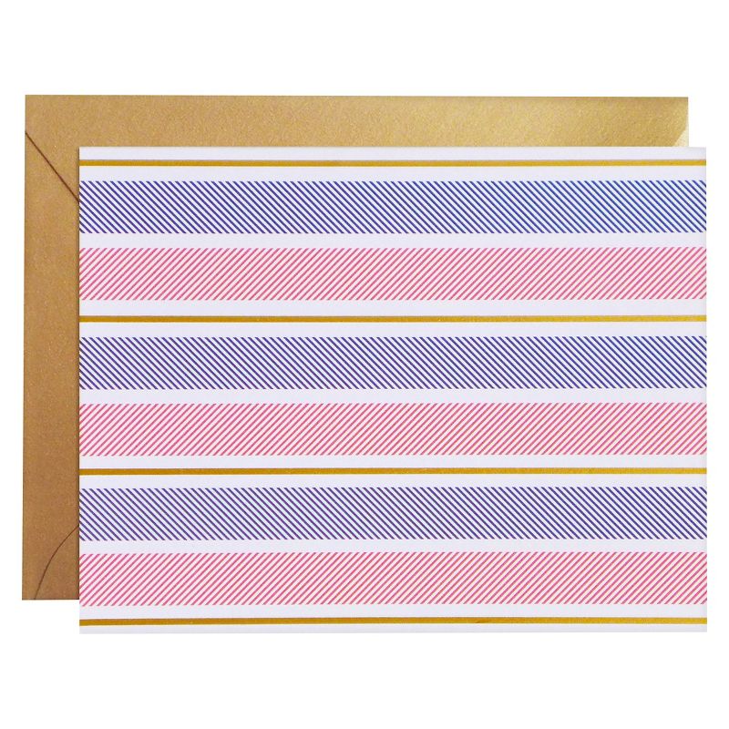 8ct Mixed Stripe Notecards