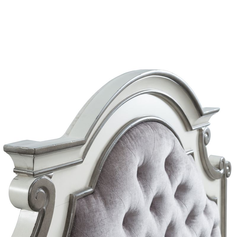 Caroline Button Tufted King Panel Bed Antique White - Picket House Furnishings