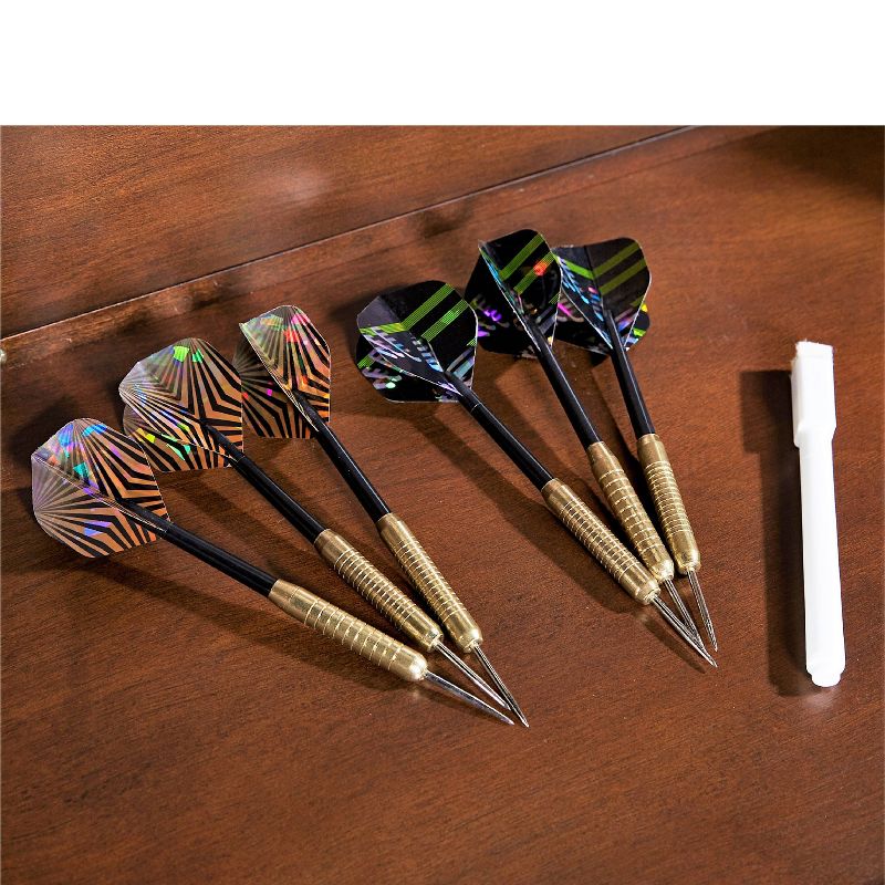 Elkadart Rainbow 90% Tungsten Soft Tip Darts Multi Color Titanium Coating Ringed Barrel 18 Grams
