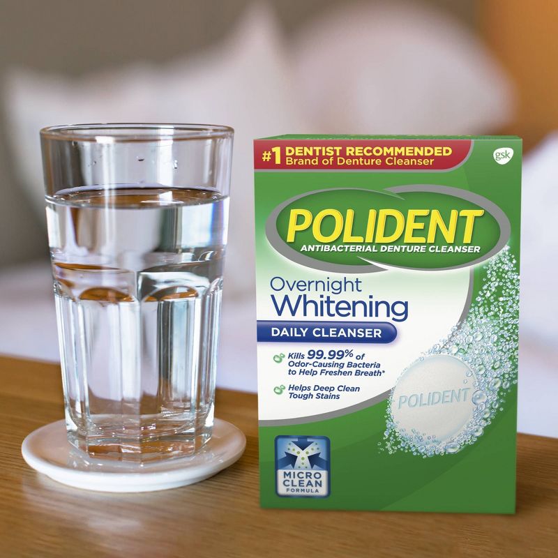 Polident Denture Cleaner Overnight Tablets - 120ct