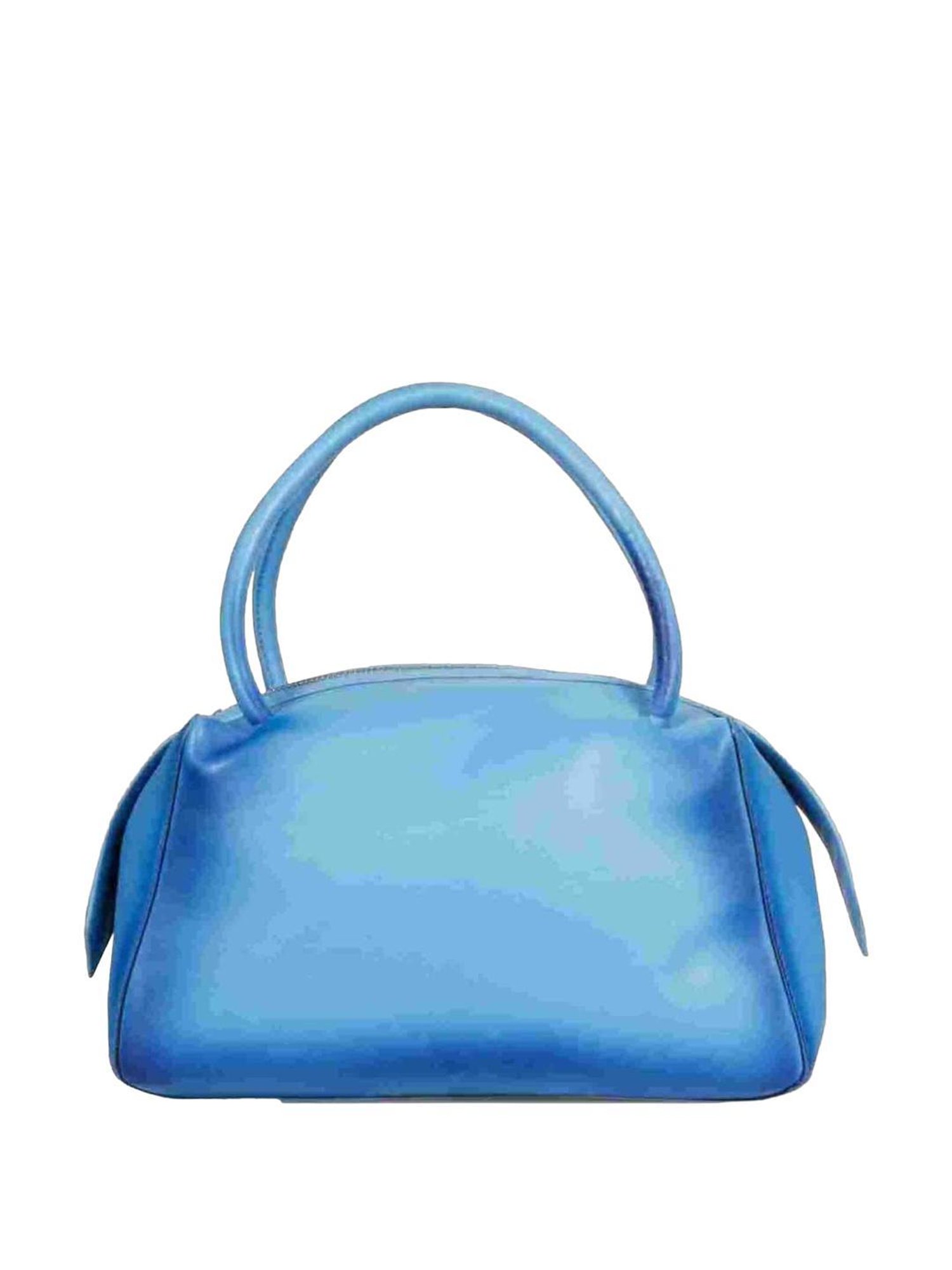 Favore Blue Solid Medium Handbag