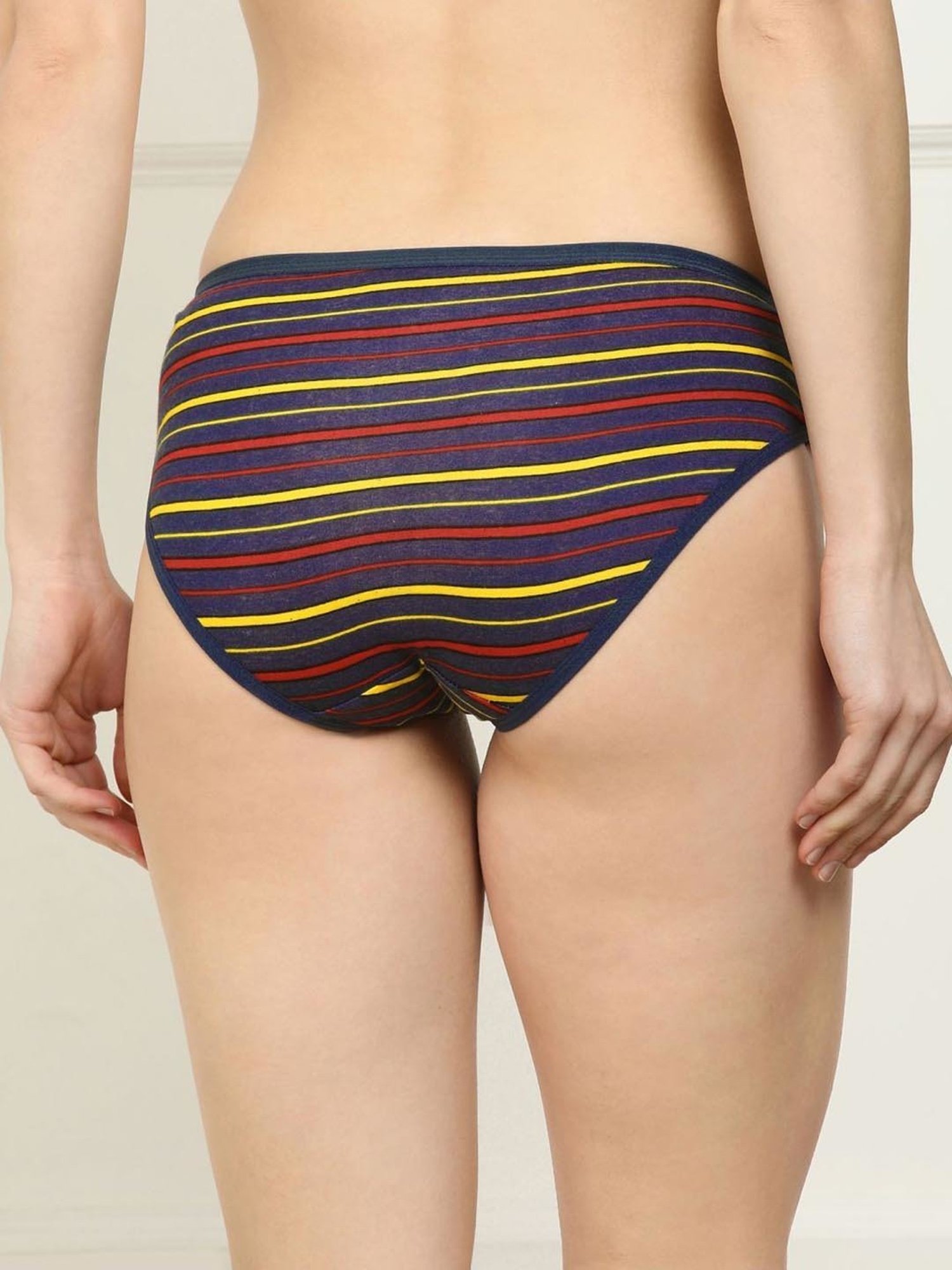 AROUSY Black & Red Polka Dots Panties - Pack Of 12