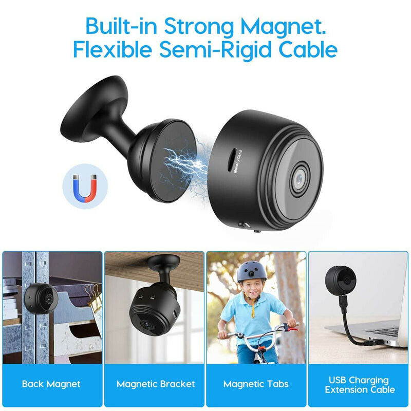 A9 webcam, mini hidden camera, wireless Wifi IP home security DVR night vision, portable HD 1080P wide-angle night vision smart home WIFI wireless camera