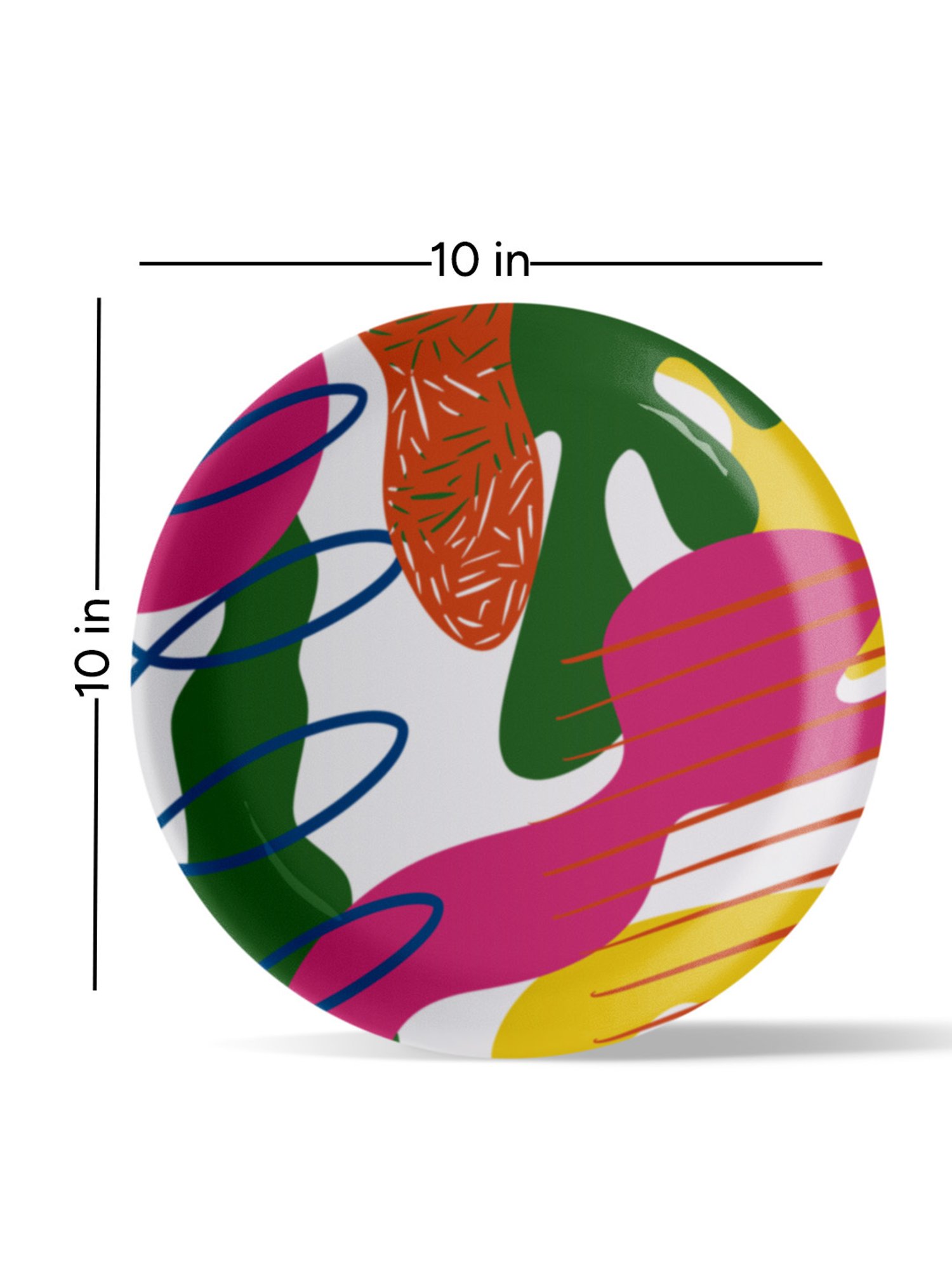 Nestroots Textured Terrain Multicolour Porcelain&iquest;Decorative Wall Plate