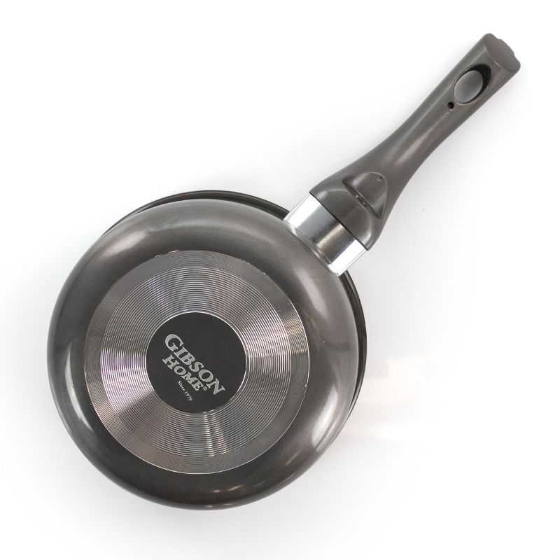 Gibson Home Hestonville 7 Piece Aluminum Nonstick Cookware Set in Grey with Bakelite Handles