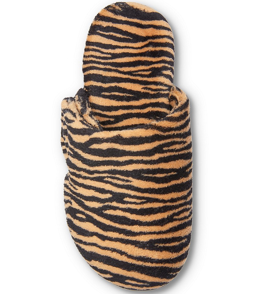 Vionic Gemma Tiger Faux Fur Animal Print Slippers