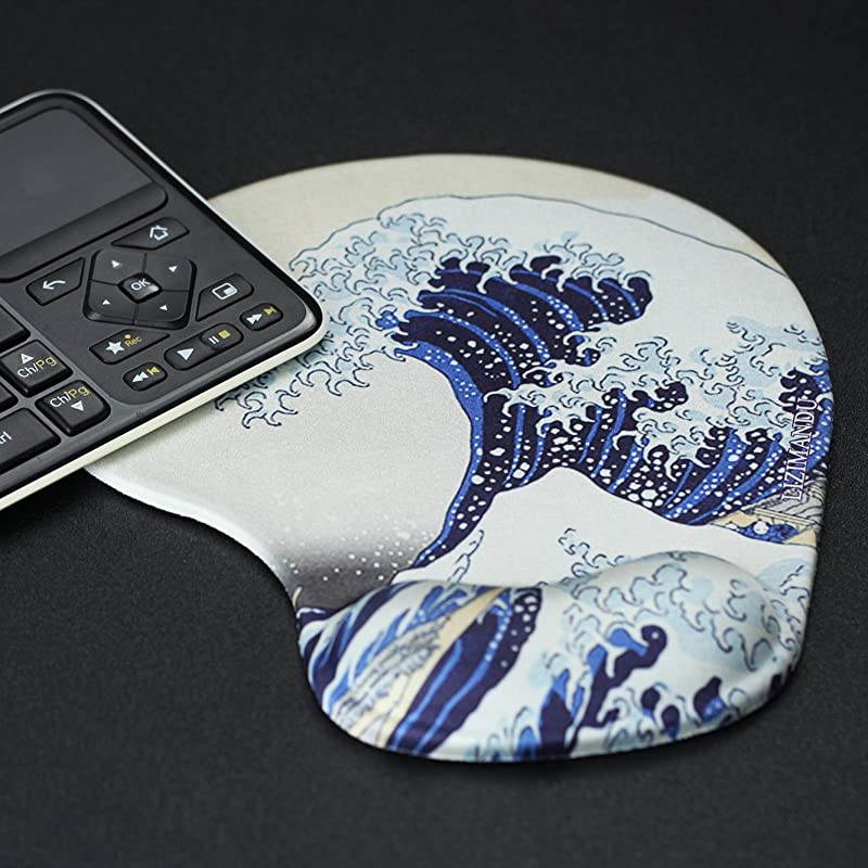 Non Slip Mouse Pad Wrist Rest for Office Computer Laptop Mac Durable Comfortable Lightweight for Easy Typing Pain ReliefErgonomic SupportHuge Wave