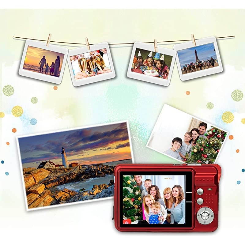 Mini Digital Cameras,Point and Shoot Digital Cameras for Kids Students Teens-Travel,Camping,Gifts