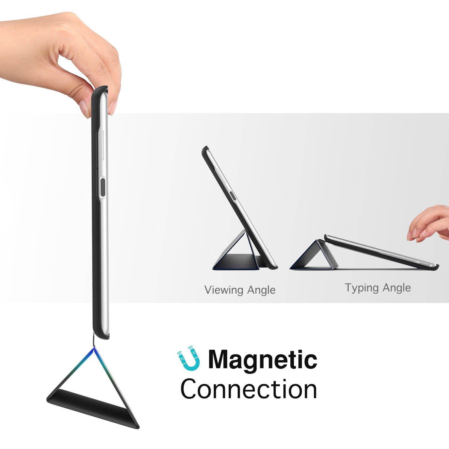 MoKo Case for Lenovo Tab 4 10" Case - Ultra Compact Protection Slim Lightweight Smart Shell Stand Cover Case with Auto Wake/Sleep for Lenovo Tab 4 10 Inch HD Tablet 2017 Release, Black