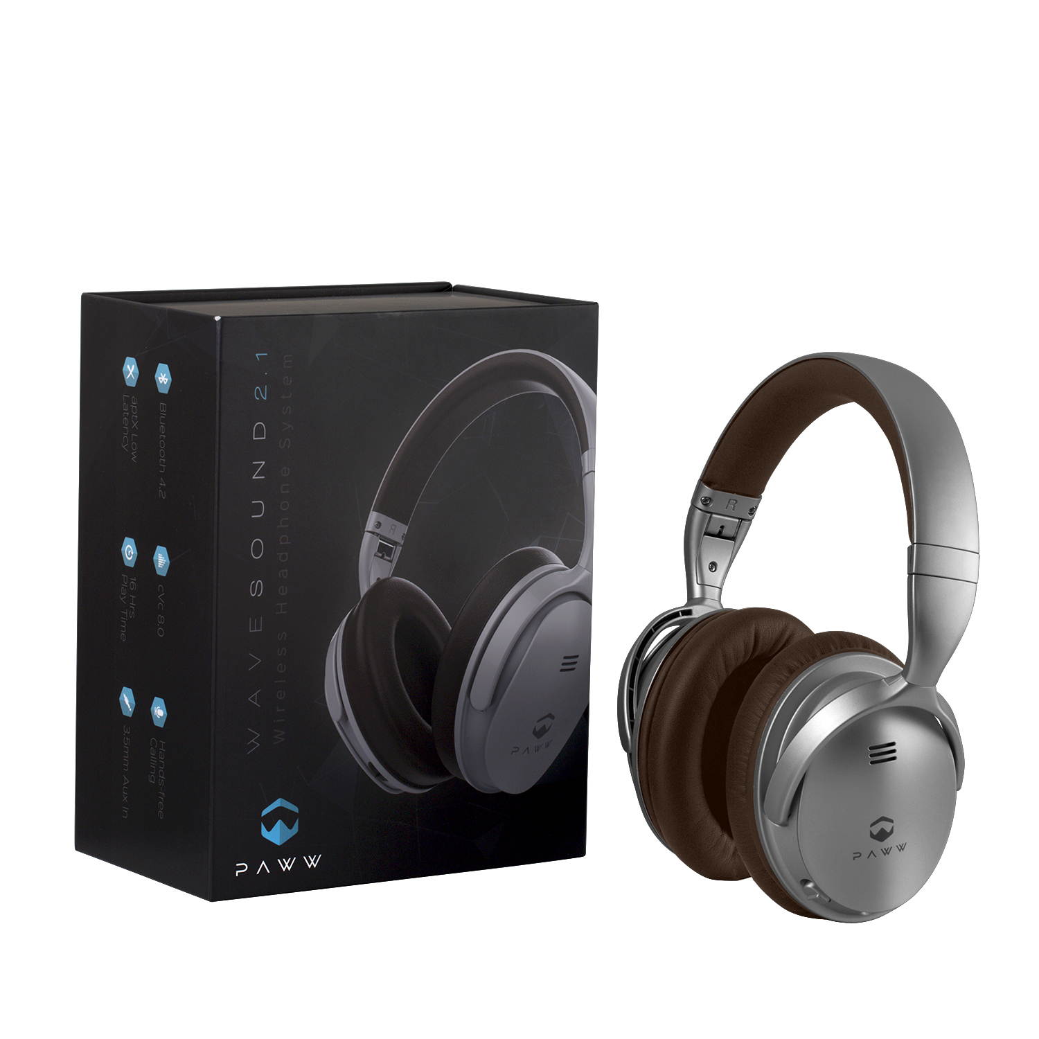 Paww WAVESOUND2BK WaveSound 2.1 Bluetooth Headphones