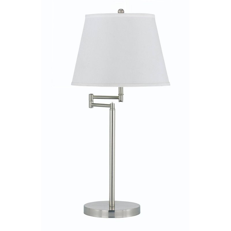 28" 3-way Andros Metal Table Lamp Brushed Steel - Cal Lighting