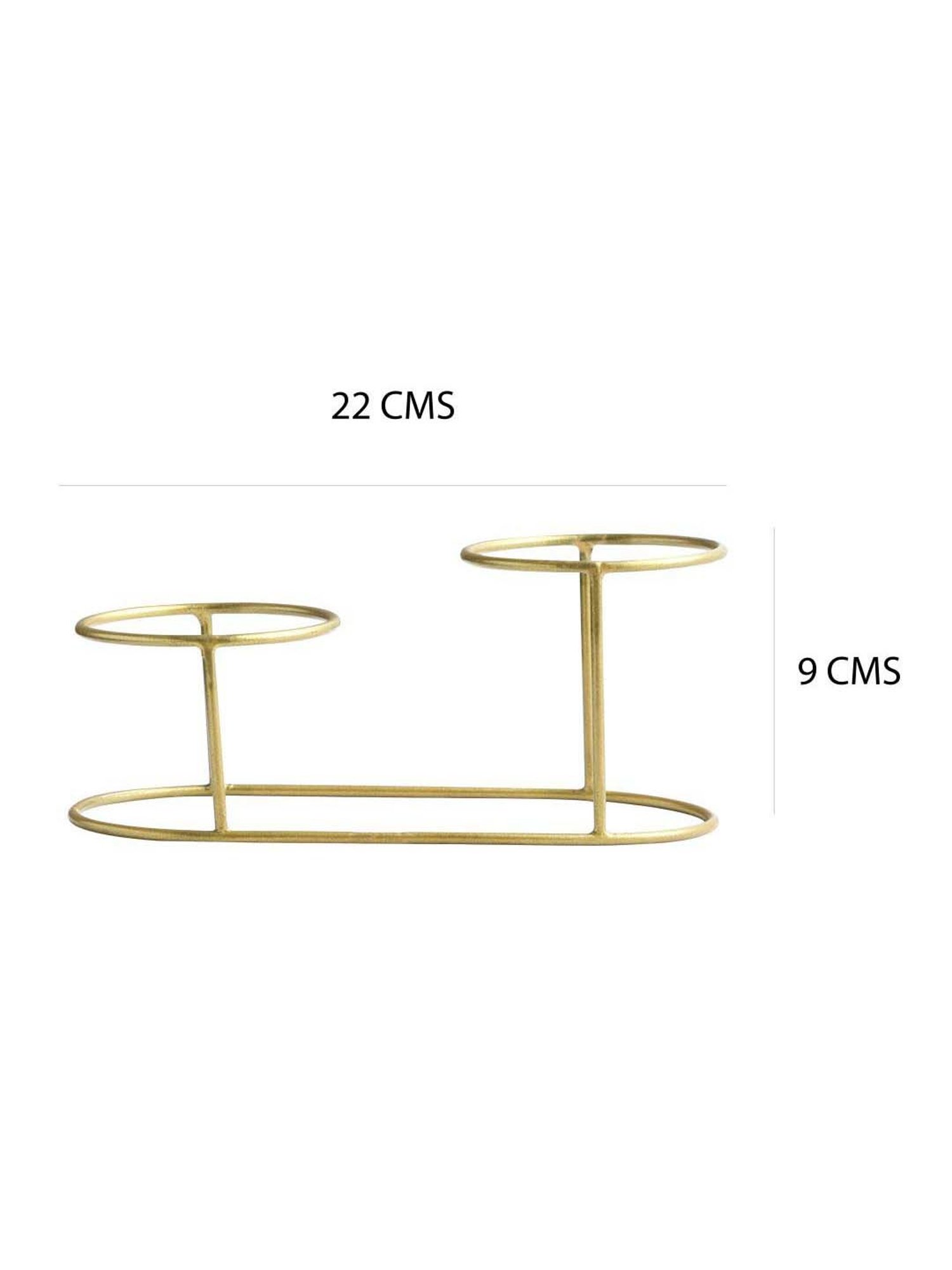 Foliyaj Multicolor Plastic Artificial Plants With Metal Holder - Set of 2