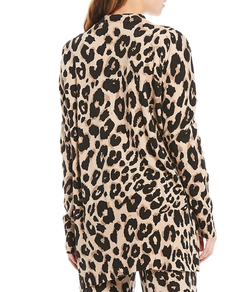 Sanctuary Essential Leopard Print Long Sleeve Coordinating Open-Front Cardigan