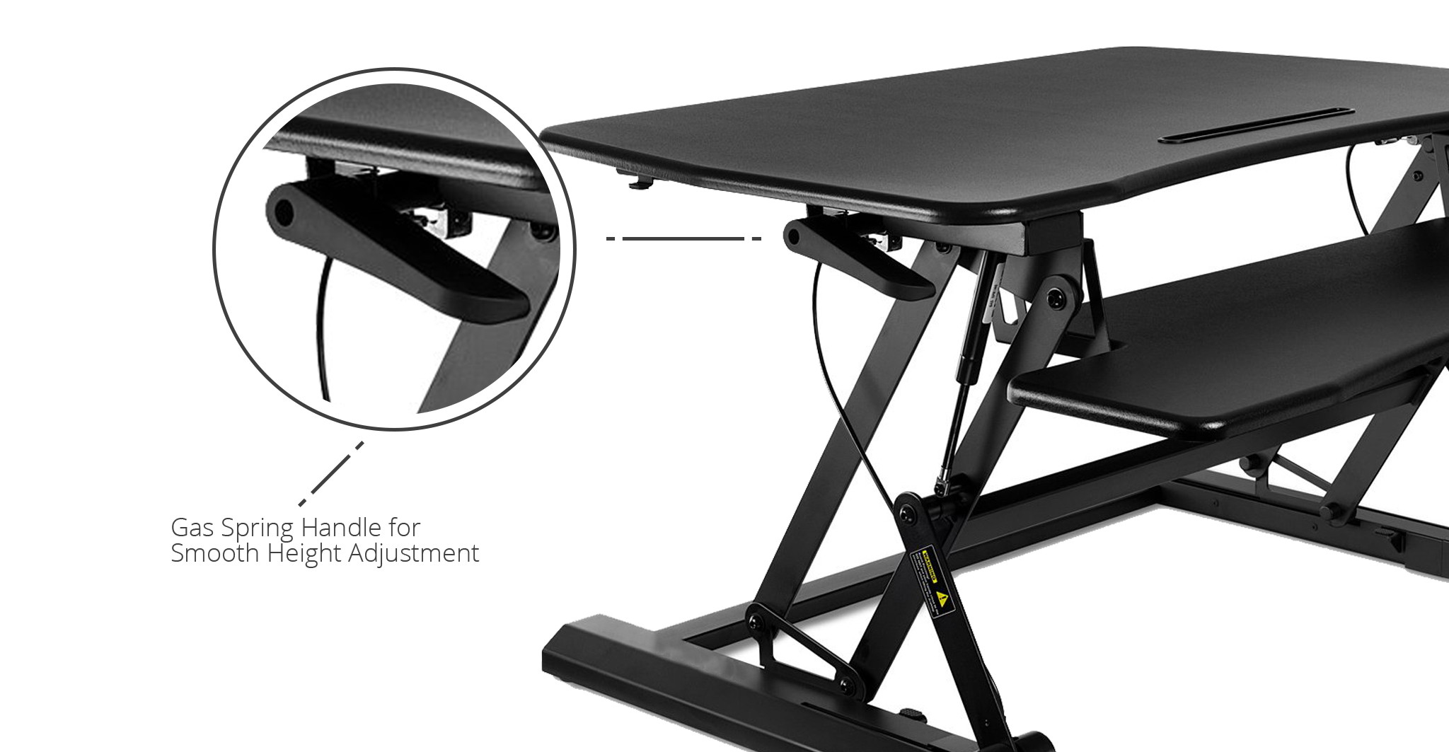 TygerClaw Ergonomic Sit-Stand Desktop Workstation Stand