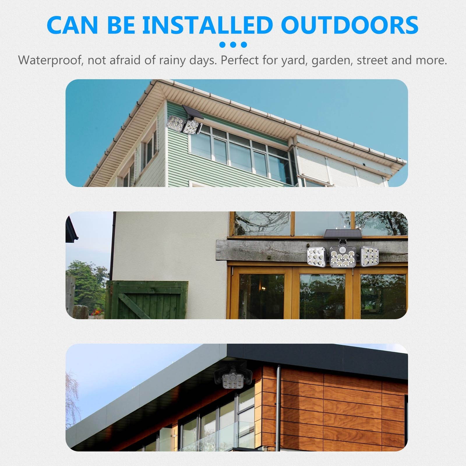 1Pc Waterproof Intelligence Wall Light Wall Light Wall Lamp Solar Light for Home Street Yard