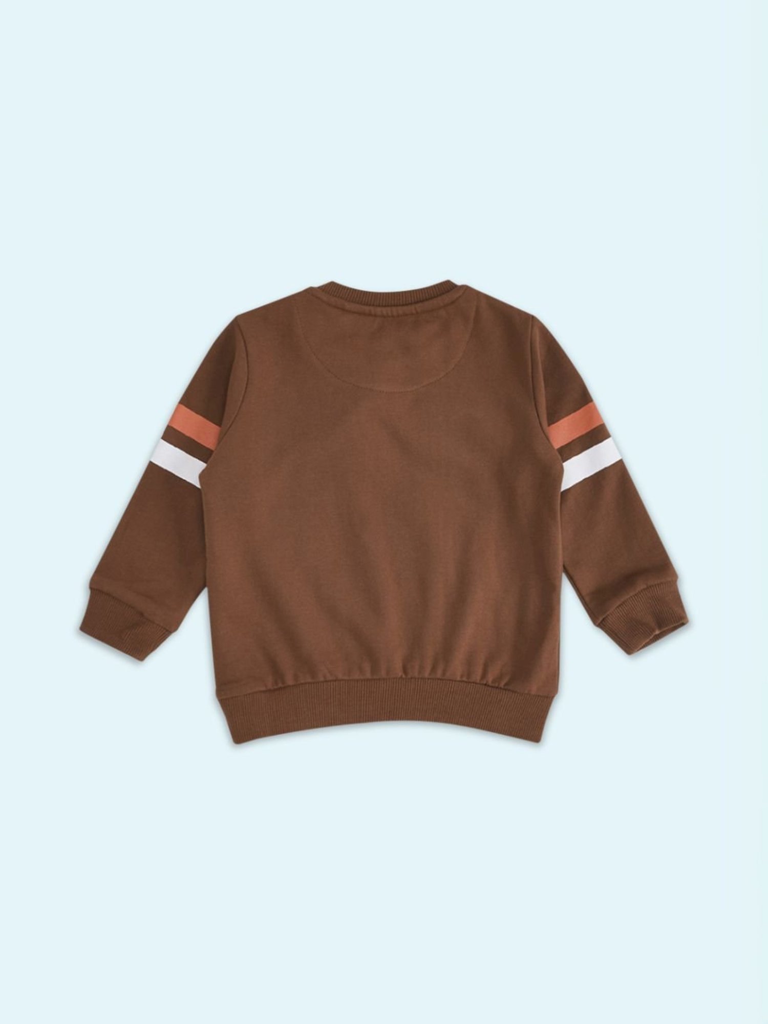 Pantaloons Baby Brown Cotton Printed Full Sleeves Sweatshirt