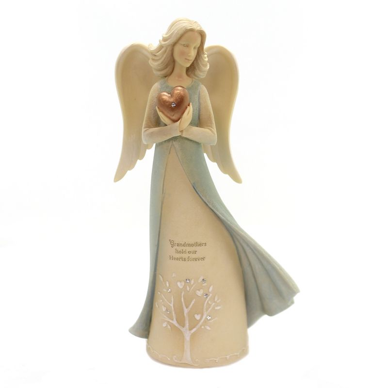 Foundations 7.0" Grandmother Heart Angel Tree Of Life  -  Decorative Figurines