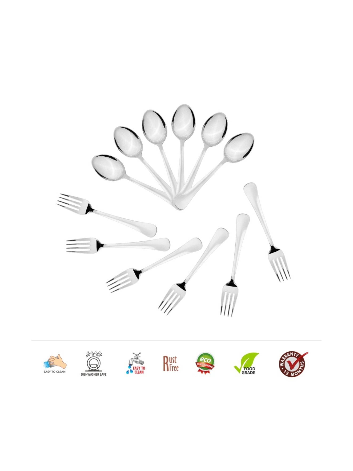 Westside Home Brown Copper Tea Spoons (Set of 4)