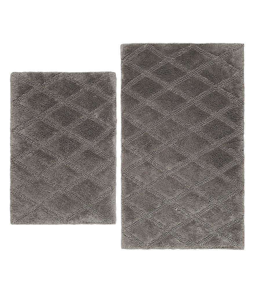 Vera Wang Tufted Diamond Reversible Bath Rug 2-Piece Set