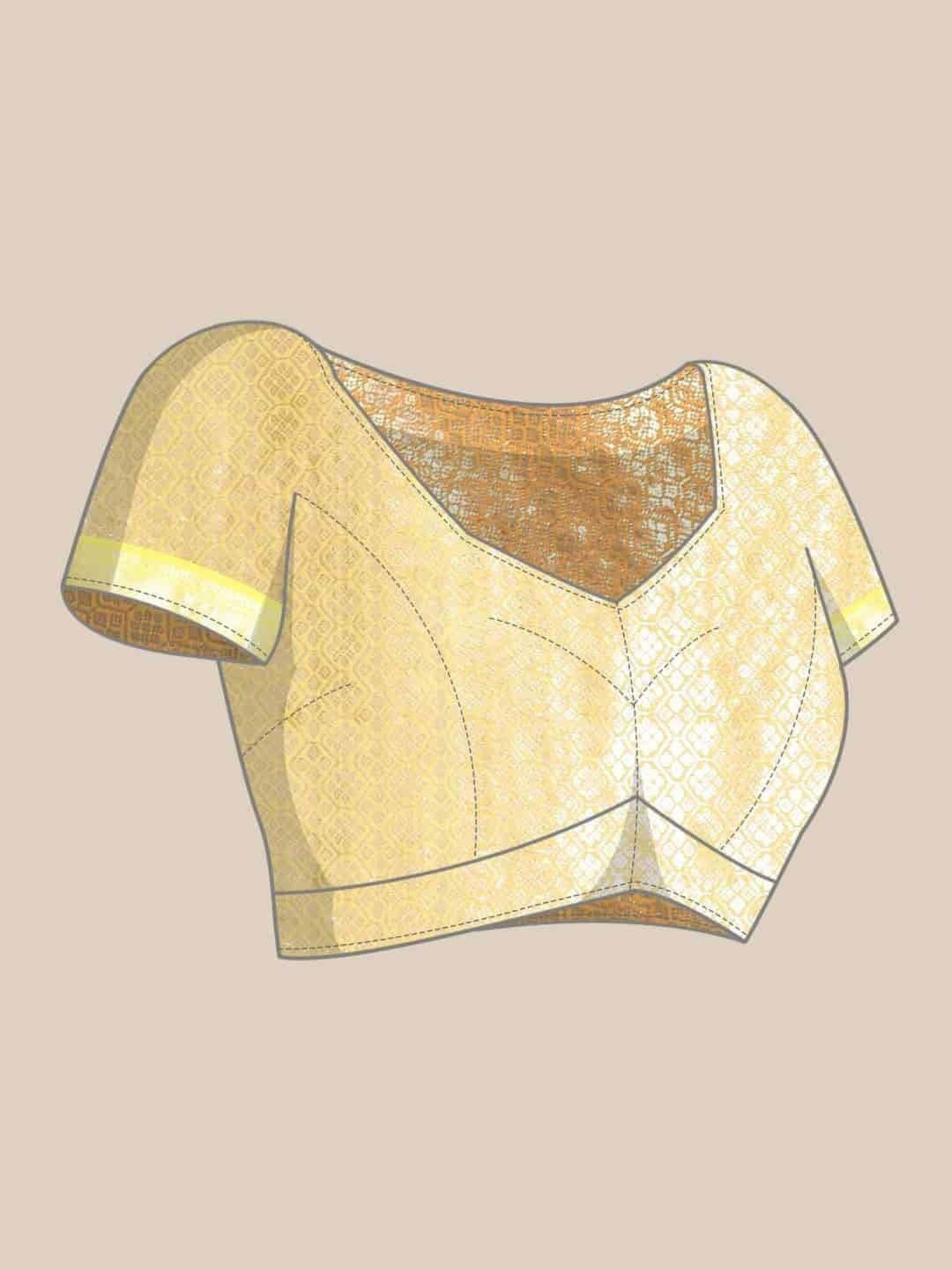 Silk Land Purple & Yellow Woven Saree With Unstitched Blouse