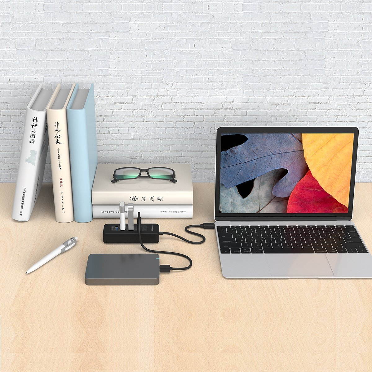 Nekteck USB Type-C to USB 3.0 Hub with 4 USB-A Ports Hub for New Macbook, ChromeBook Pixel, and More Laptops and PCs